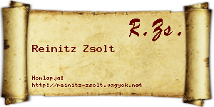 Reinitz Zsolt névjegykártya